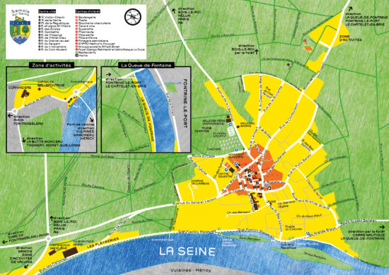 Plan de Samois-sur-Seine