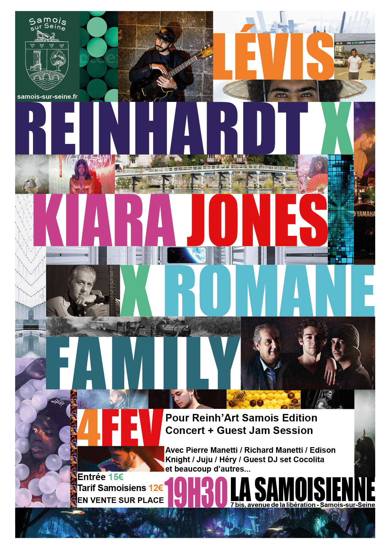 Concert de Levis Reinhardt, Kiara Jones et Romane Family à Samois-sur-Seine