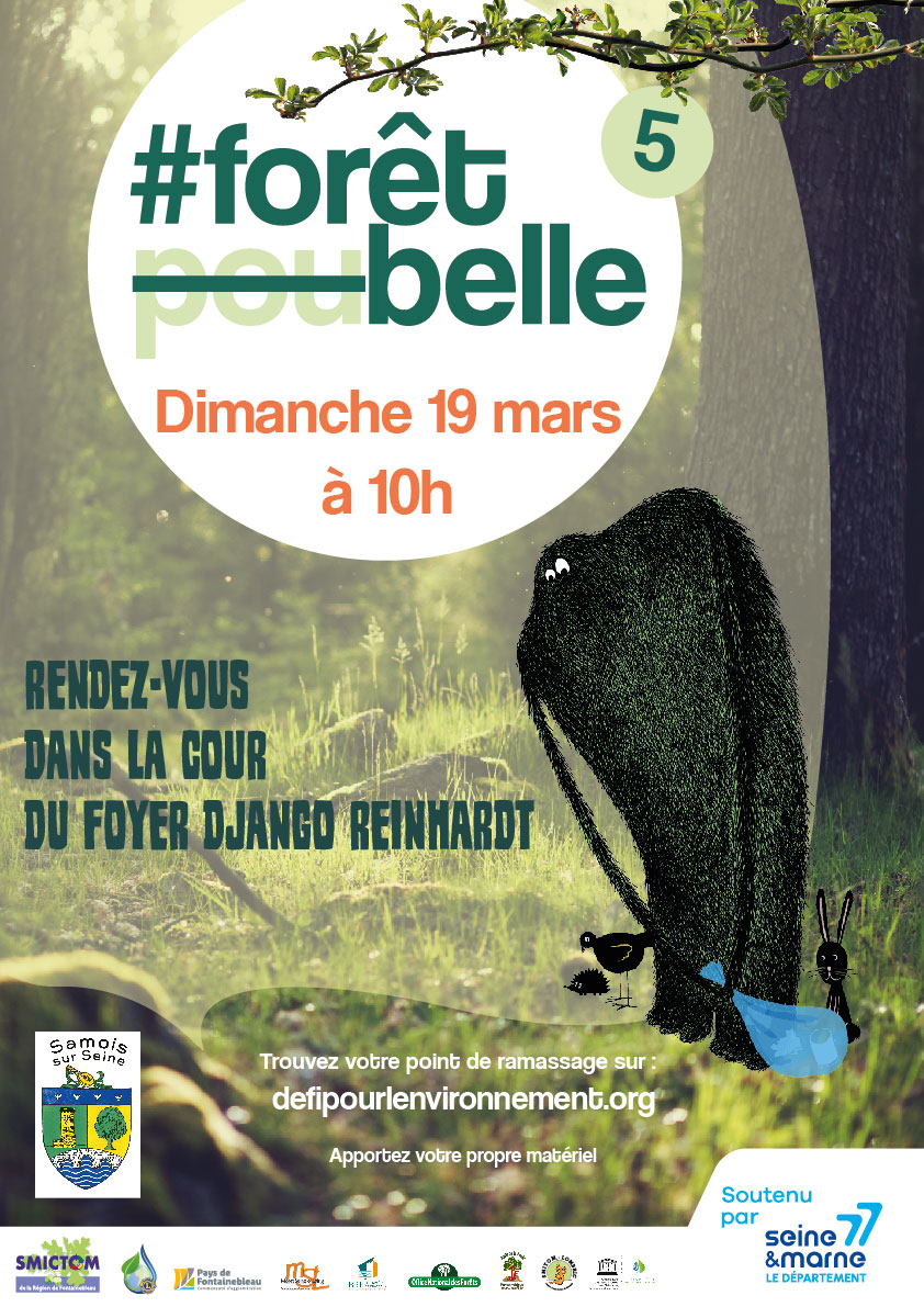 Opération de ramassage de déchets Forêt Belle, Samois-sur-Seine