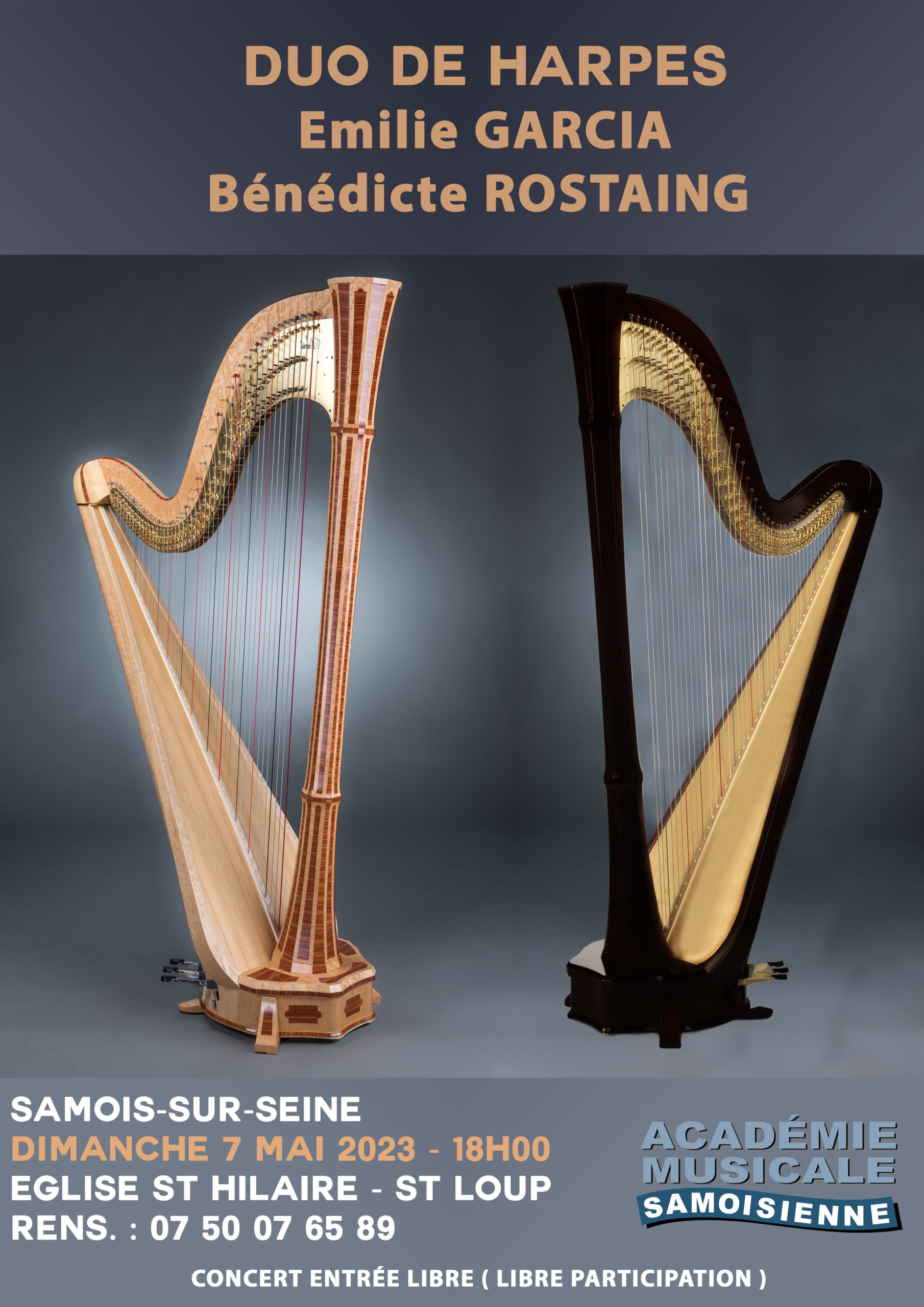 Concert duo de harpes samois-sur-seine