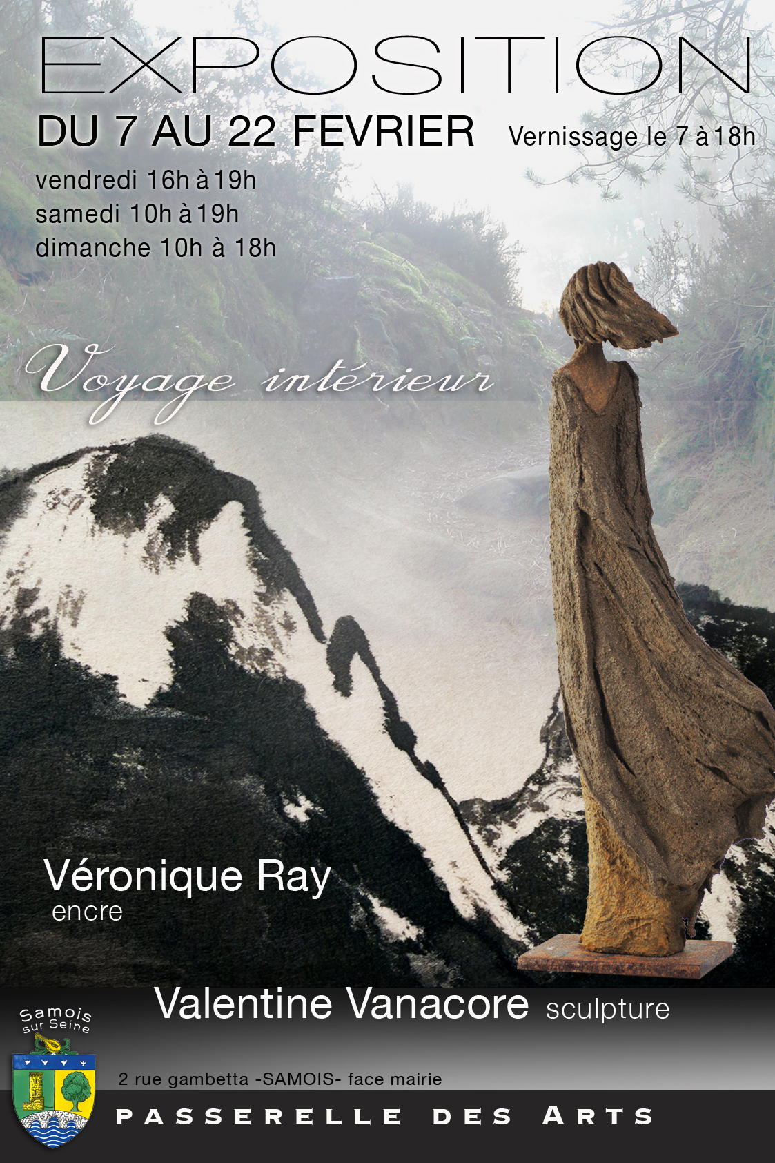 Exposition Voyage Intérieur à la Passerelle des Arts - Samois-sur-Seine