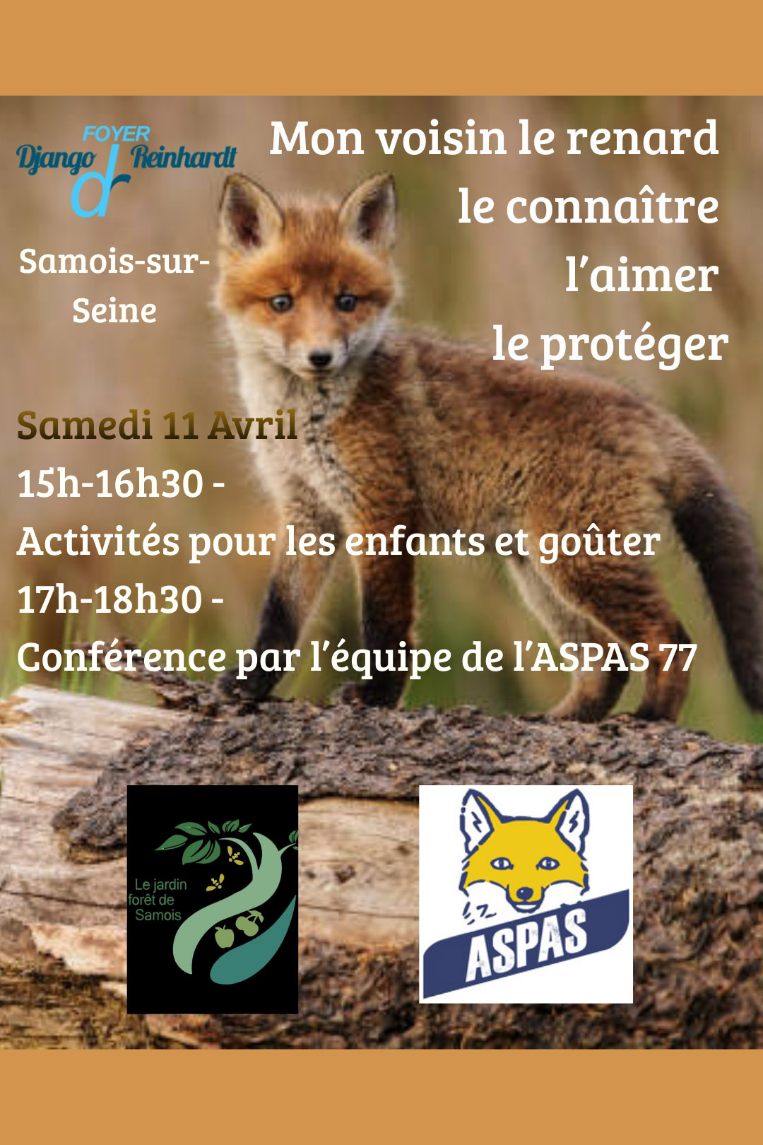 Conférence sur le renard - Jardin Forêt - Samois-sur-Seine